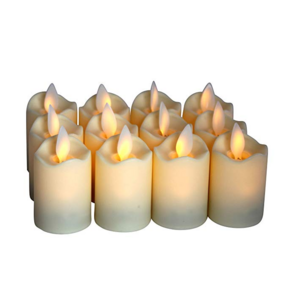 Hot Sale Home Decoration Battery Operated Flameless Yellow Light Flickering Led Candles With Moving Flame