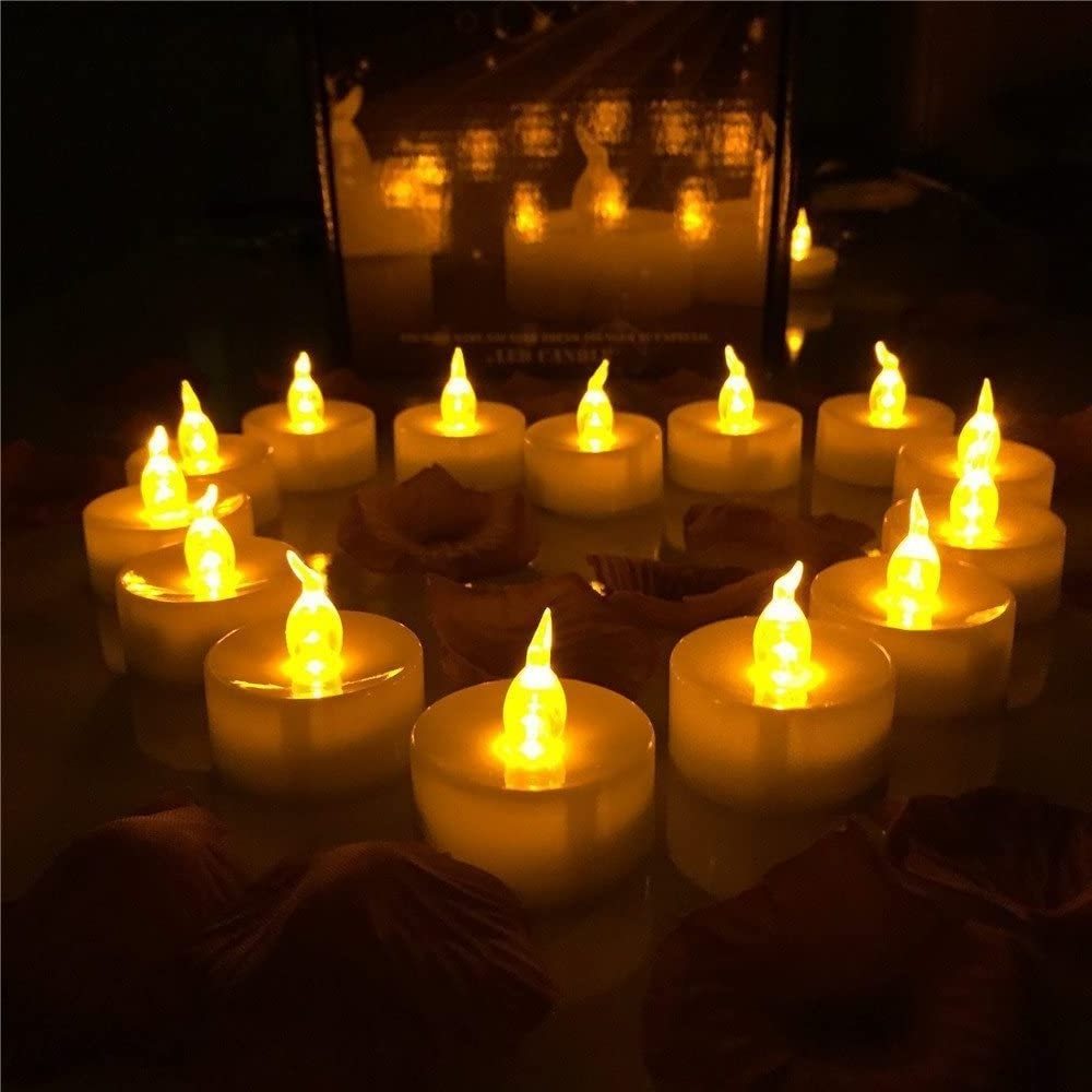 Wedding Parties Small Electric Tea Candles Warm White Battery Operated Flameless Led Votive Tealight Candles in Bulk