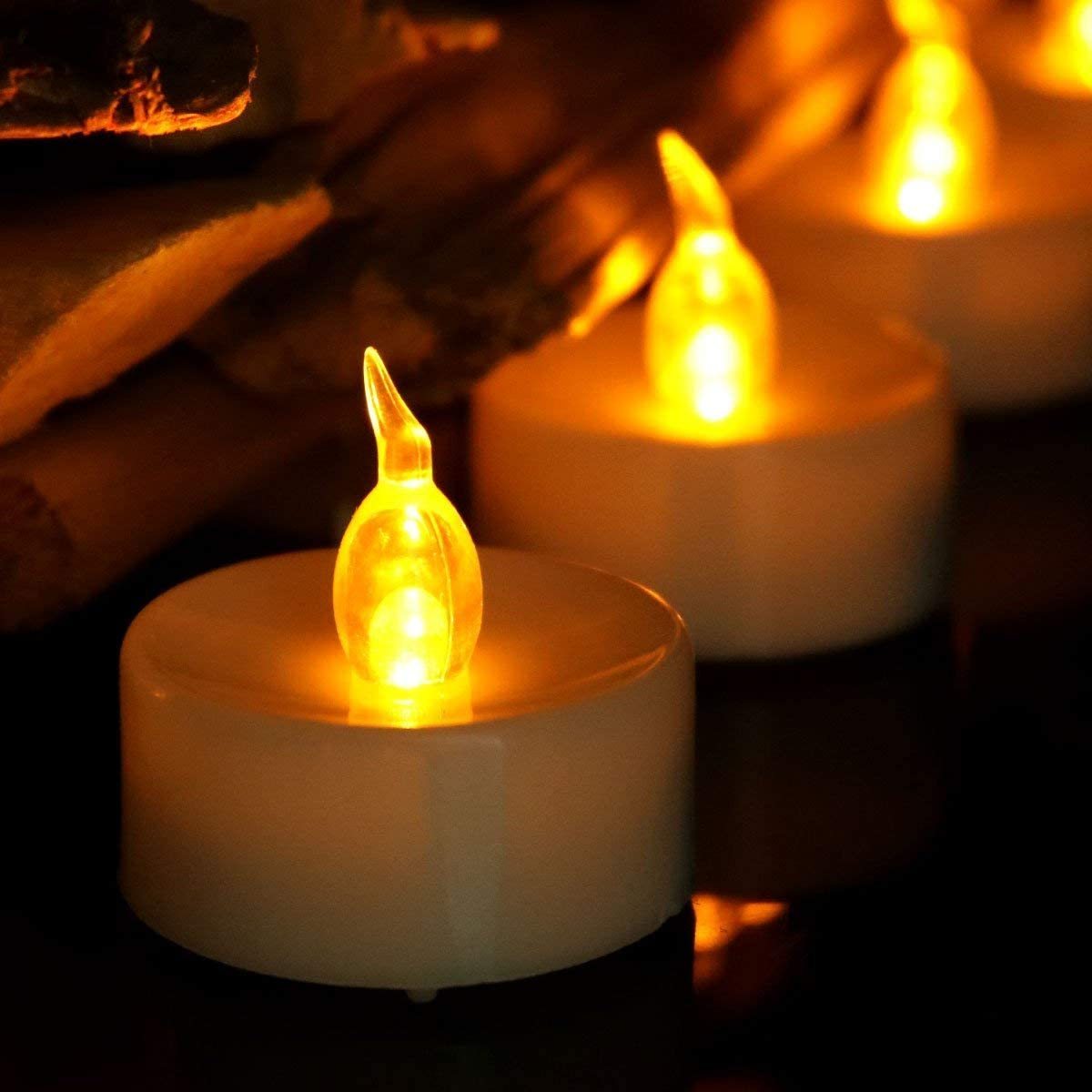 Wedding Parties Small Electric Tea Candles Warm White Battery Operated Flameless Led Votive Tealight Candles in Bulk