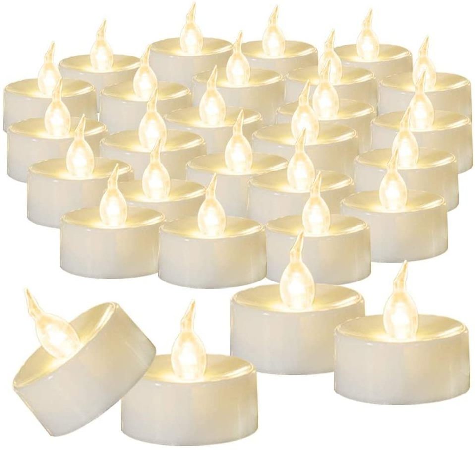 Wedding Parties Small Electric Tea Candles Warm White Battery Operated Flameless Led Votive Tealight Candles in Bulk