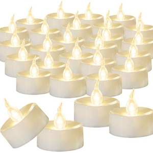 Wedding Parties Small Electric Tea Candles Warm White Battery Operated Flameless Led Votive Tealight Candles in Bulk