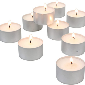 Wholesale 23gm Soy Wax Tealight Candle 8 Hours Unscented White Pillar Tea Light for Bars Diwali Easter Halloween Occasions