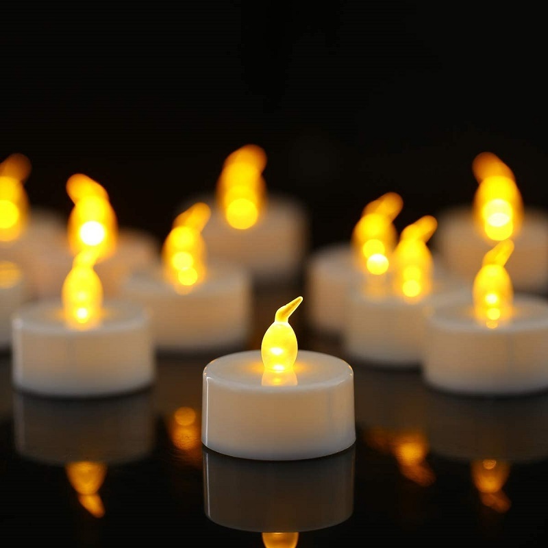 Wholesale Long Lasting Battery Operated Electric Yellow Light Flickering Led Tealight Candles for Sale