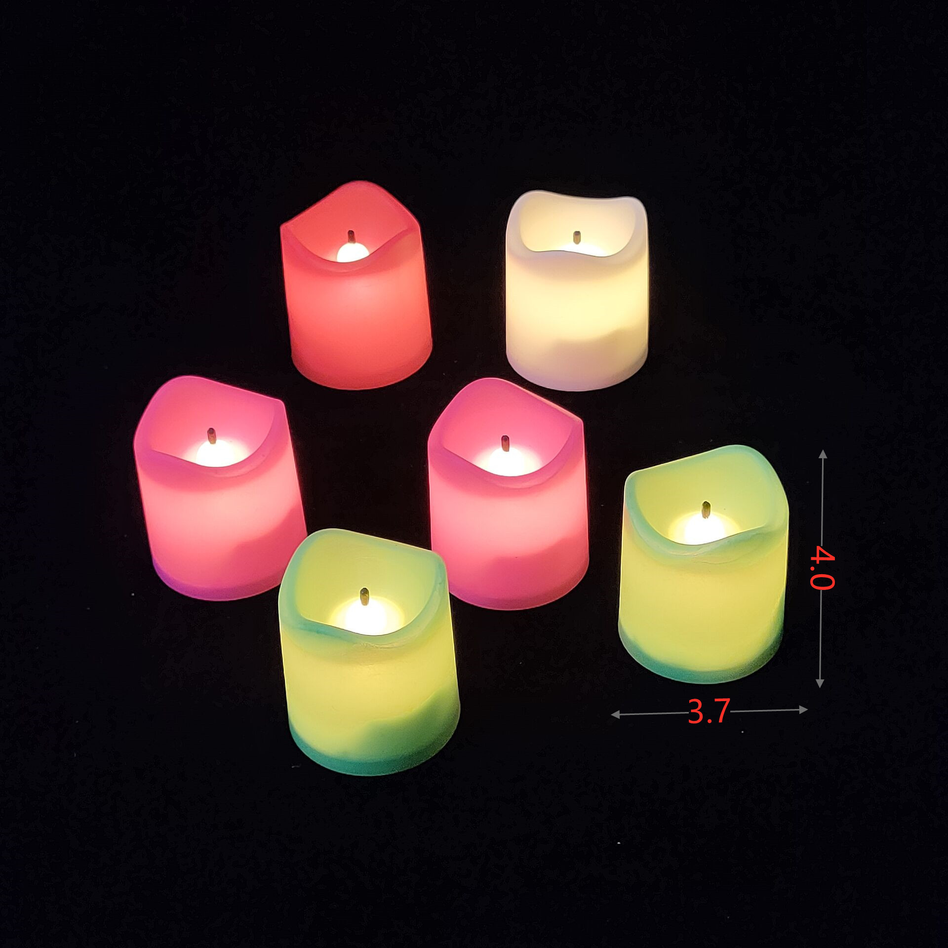 24 Packs Flameless  LED Votive Candles Long Lasting Electric Candles Battery Operated Tea Lights in Warm White