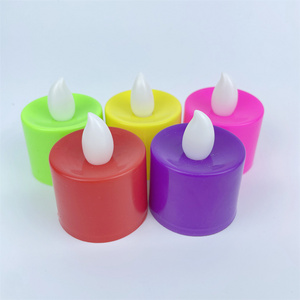 Factory Supply Christmas Home Decoration Colorful LED Candle Battery-Powered Tealight Candle