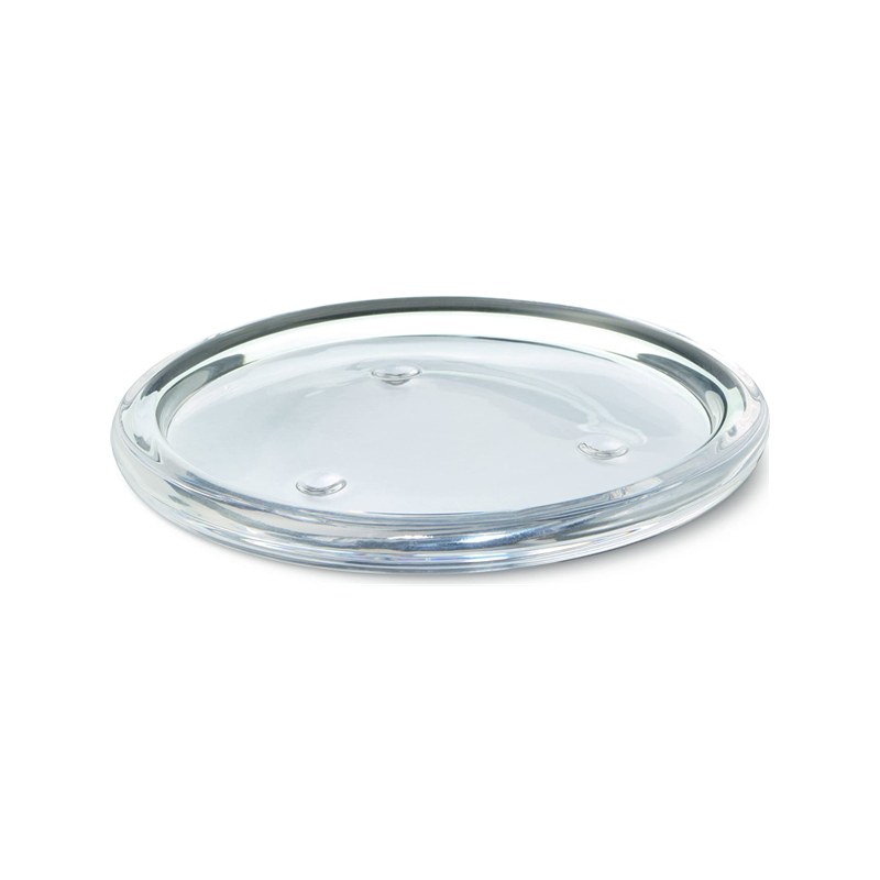 New Product 10cm Wedding decor Transparent Pillar Candle Plate Round Glass Candle Holder Plate for Sale