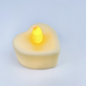 Little love shaped candle Christmas Decoration Flickering Bright flameless  Realistic battery operated LED tealight candle