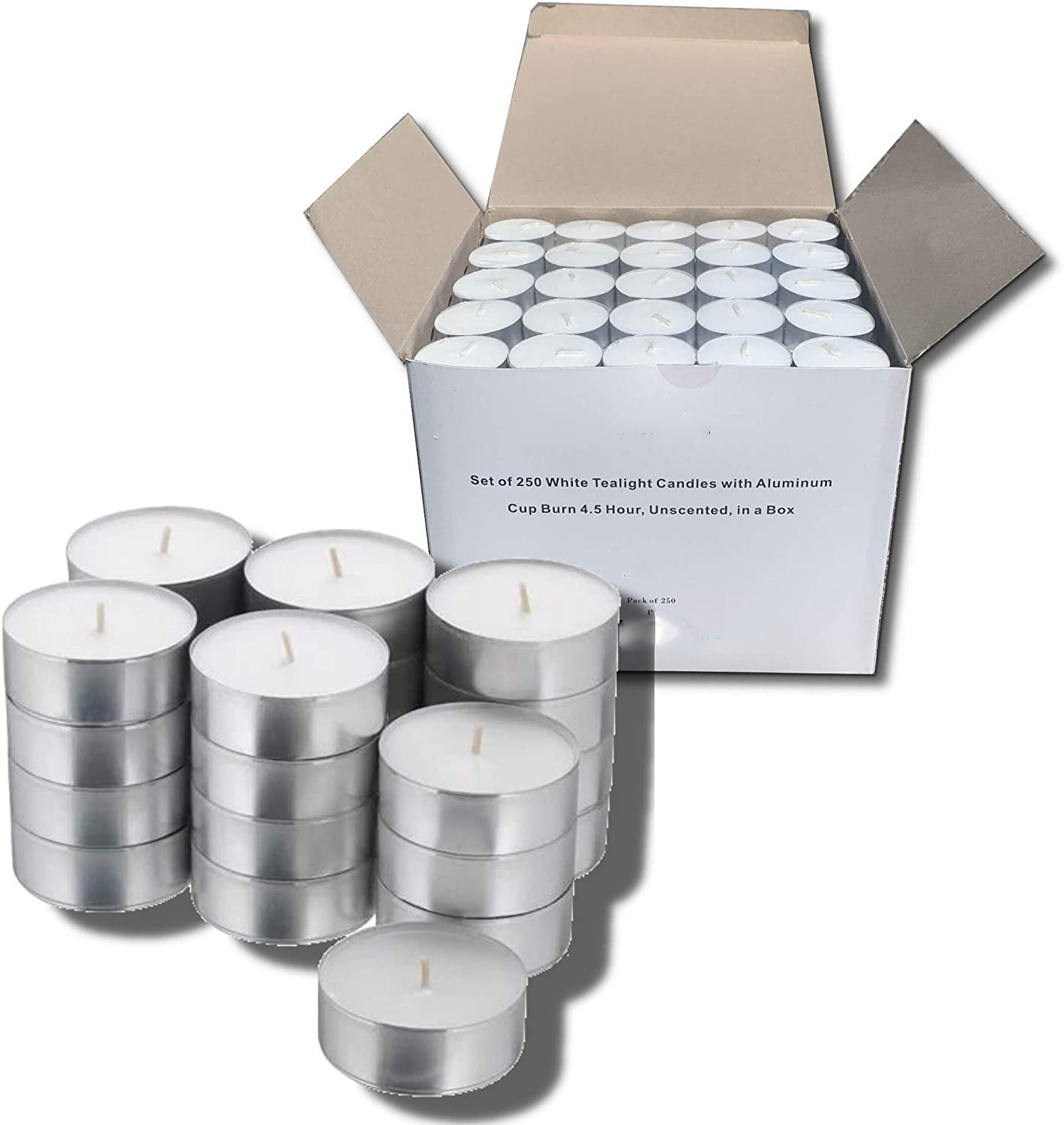 Aluminum Cups 8 hour Tea Light Candles Long Burning Tealight Candle