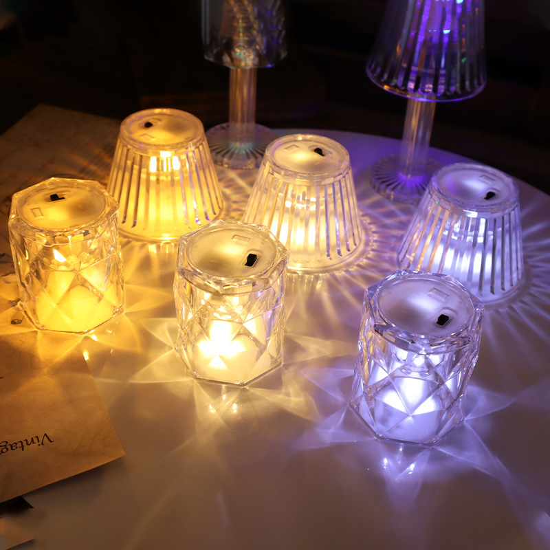 2023 New Products Table Decoration Plastic LED Candle Mini Lamp shape LED Candles