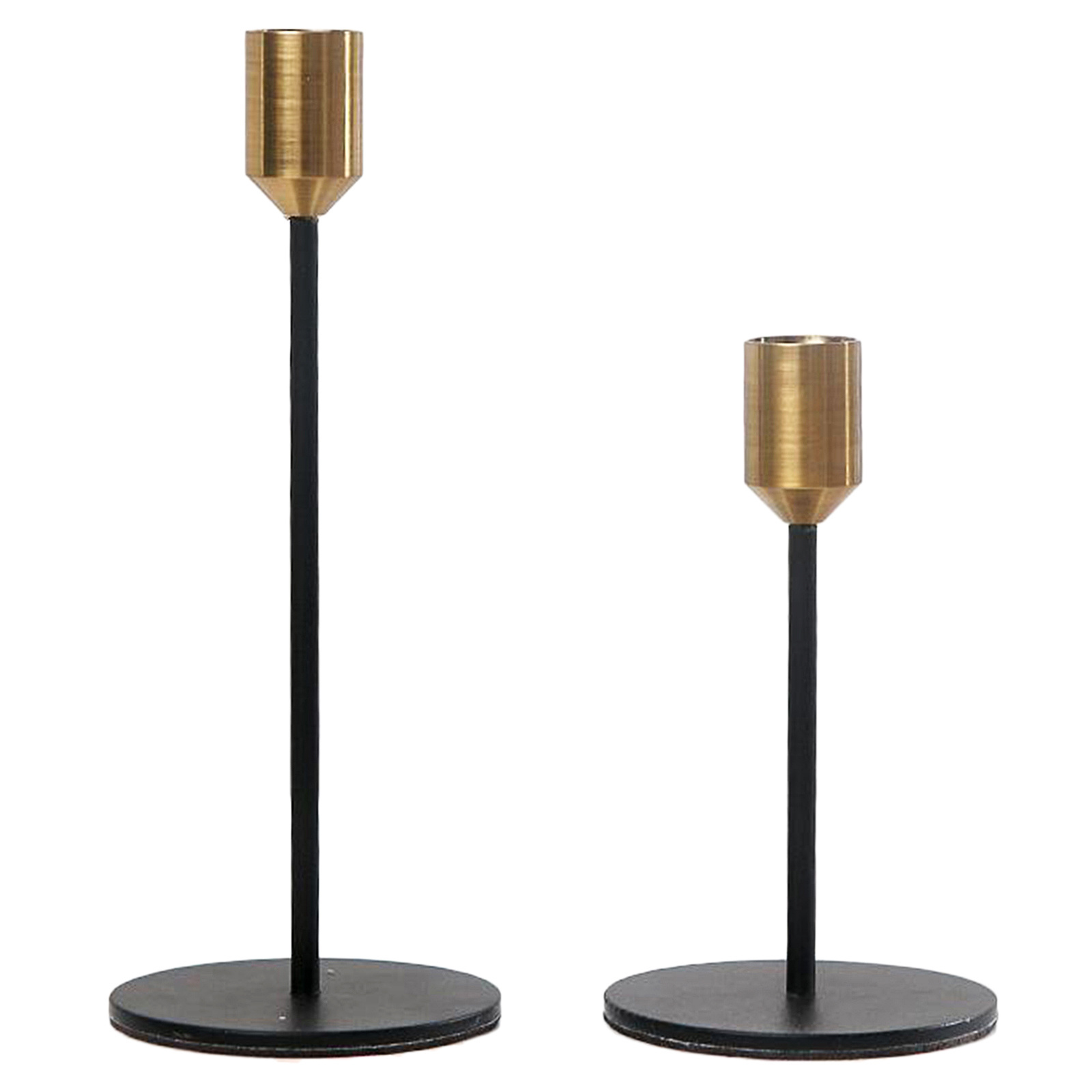 New Design Wedding Candlestick Stand 14cm 20cm Metal Gold Candle Holder Set for Wedding