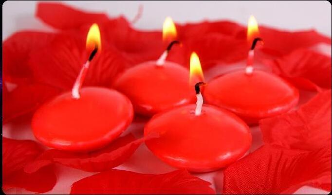 Wedding Home Table Decoration Smokeless Classic White Red Floating Candles 2 inch 3 inch