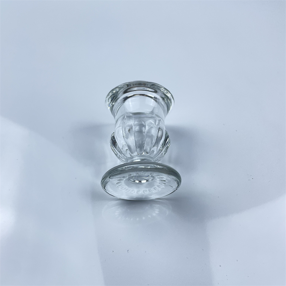 Wholesale Modern Transparent Candlestick Crystal Glass Candle Holder For Taper Candles