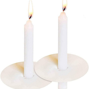 Church Vigil Devotional Unscented 1/2 x 4 1/4 Inch cheap Paraffin Wax White Candle with Drip Protector