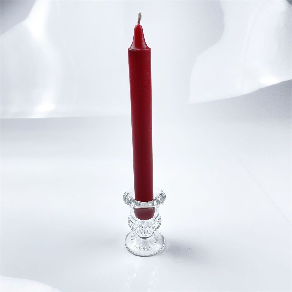 Wholesale Modern Crystal Glass Candle Holder Small Taper Candle Holder