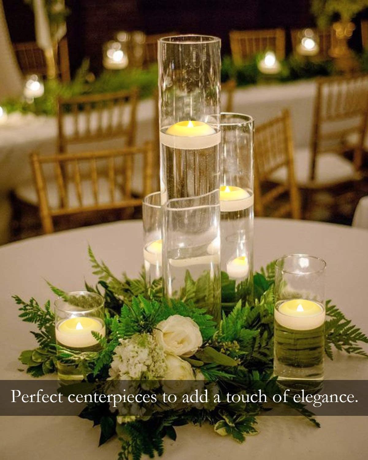 Large Size 3 Inch Flameless Floating Candles Waterproof LED Floating Candles for decoration