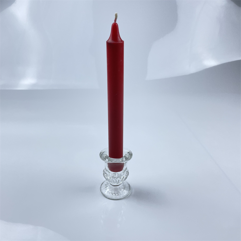 Wholesale Modern Transparent Candlestick Crystal Glass Candle Holder For Taper Candles