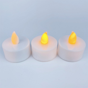 Home Wedding decoration yellow light flickering mini small flameless Led Tealight Candles for sale