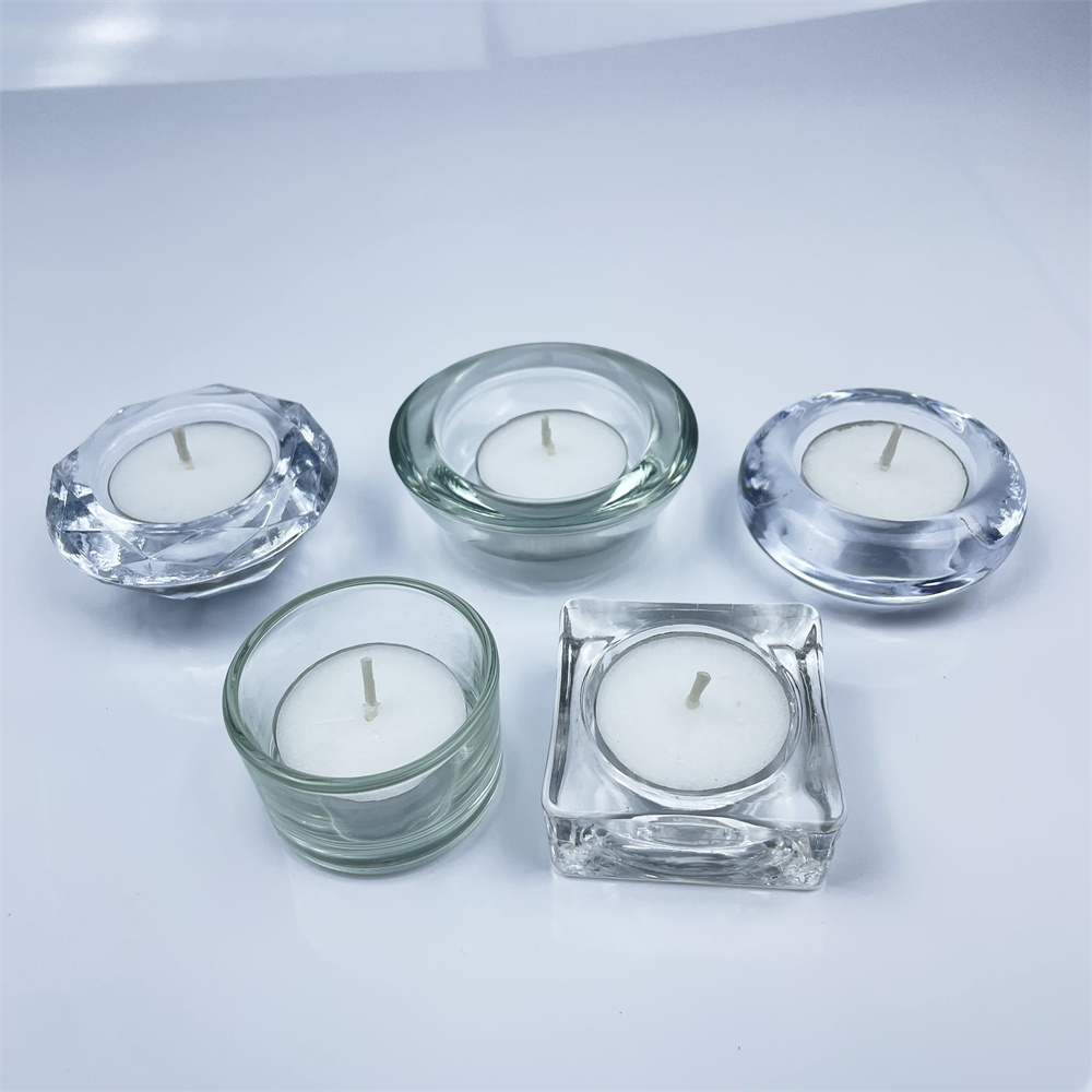 Luxury Wedding Centerpieces Decor Crystal Tealight Candle Holder Small Glass Jars in Bulk