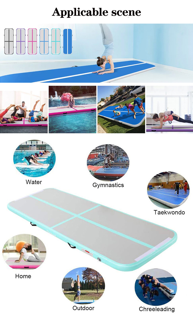 Custom Size Pattern 2.2M Wrestling Floor Floating Yoga Jumping Tumbling Tumble Air Track Inflatable Gymnastics Mat