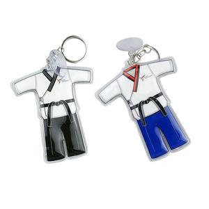 Hot Sale Cheap Souvenir  taekwondo poomsea uniform Key Ring Rubber Martial Arts Key Chain Silicone Pvc Karate Taekwondo Keychain