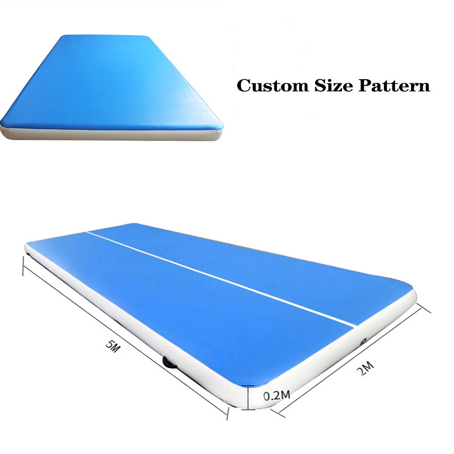 Custom Size Pattern 2.2M Wrestling Floor Floating Yoga Jumping Tumbling Tumble Air Track Inflatable Gymnastics Mat