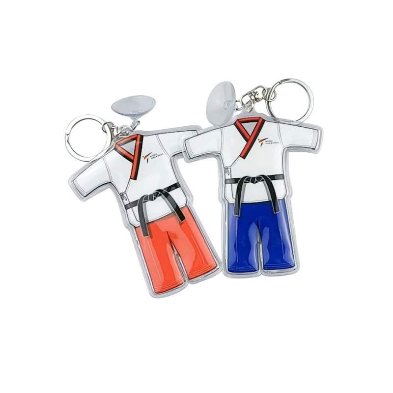 Hot Sale Cheap Souvenir  taekwondo poomsea uniform Key Ring Rubber Martial Arts Key Chain Silicone Pvc Karate Taekwondo Keychain