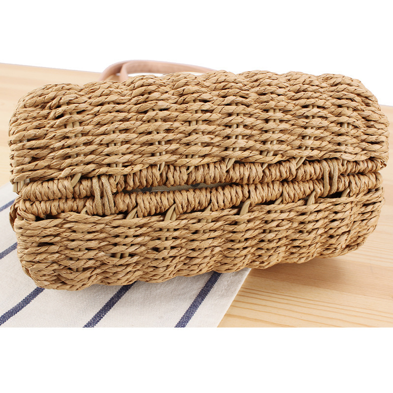 2024 wholesale Woven Wicker Clutch summer beach Crossbody Handbags fashion handbag straw bag for women