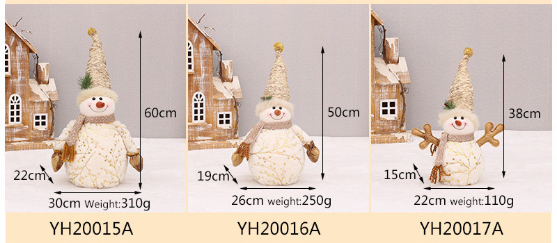 Hot sell Christmas snowman christmas gnome xmas decorations in white Gift Christmas Dolls Wholesale Cheap High Quality