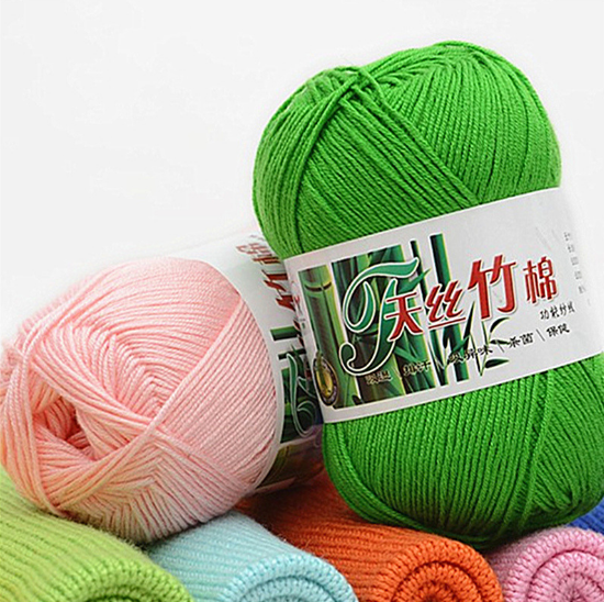 Wholesale Natural Anti-pilling Combed Bamboo Charcoal Cotton Knitting Wool Crochet Yarn for Baby