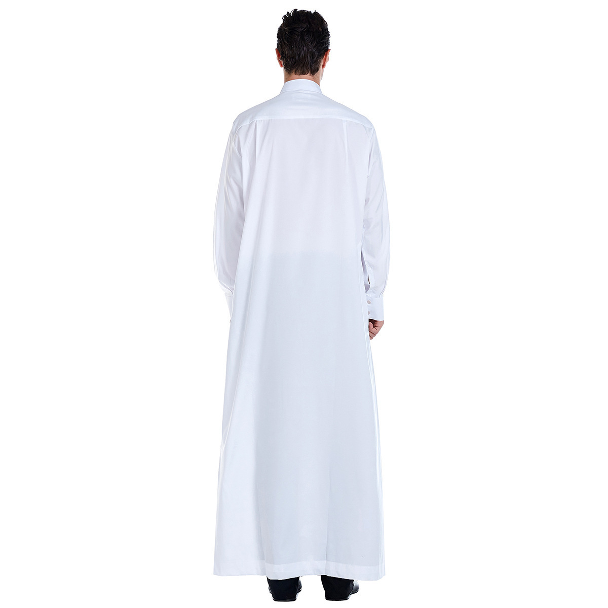 Classic White Color Saudi Arab Plain Men Thobe Long Dress Muslim Islamic Clothing Cheap Saudi Men Thobe Wholesale