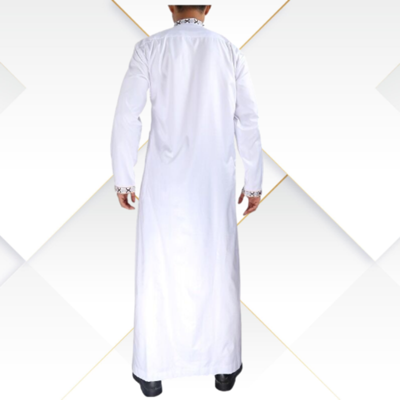 Saudi Style Traditional Arabic Men Long Dress Muslim Islamic Clothing Winter Thobes Mens Saudi