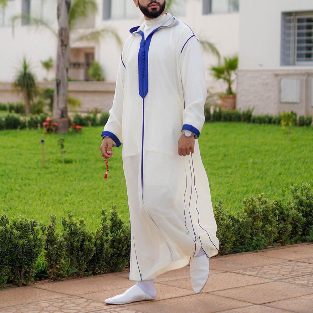 Custom moroccan thobe for men wholesale kaftan thobes for muslim men 2023