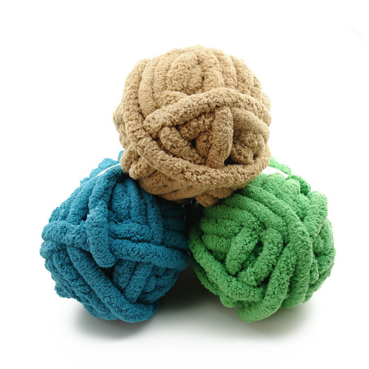 Wholesales Knit Giant Soft Crochet Polyester Hand Knitting Chunky Chenille Thick jumbo  Yarn for blanket