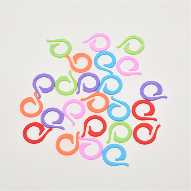 1000 pieces yarn comma circle color plastic opening mark counter ring stitch marker