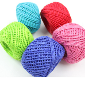 Color tag rope kindergarten DIY jute yarn decorative woven rope 3 strands 2mm 50m 100m jute rope