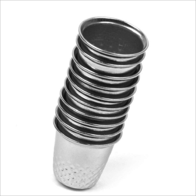 Handmade DIY ring  nickel plated aluminum finger cover silver hat cover thimble