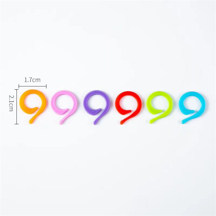 1000 pieces yarn comma circle color plastic opening mark counter ring stitch marker