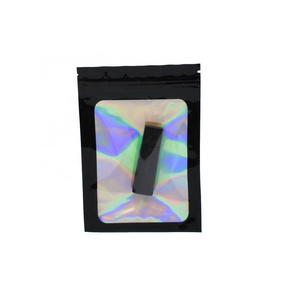 Free Sample  Self Sealing Aluminum Foil Pouches Jewelry Packaging Holographic Pouches Laser Colorful Aluminum Sealed Pouches