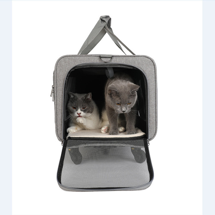 Wholesale Large Space Four Seasons Four Wheels Folding pet backpack pet cat dog travel bag Carrier pet trolley