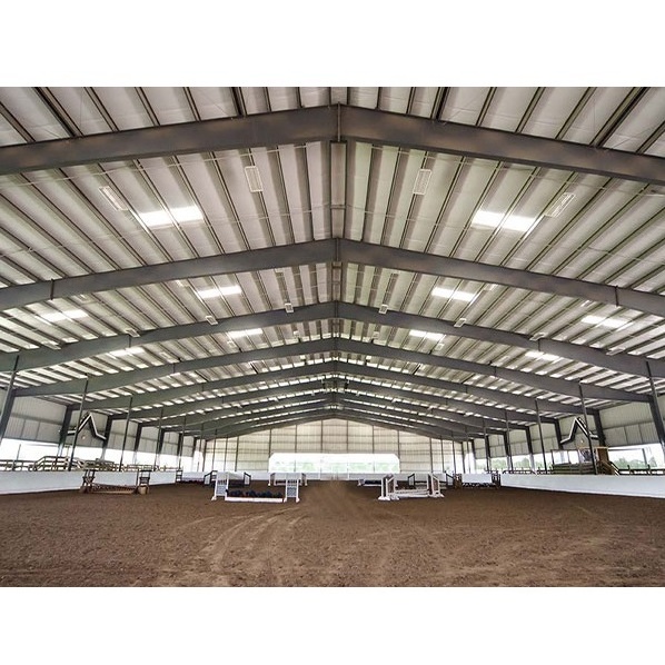 Prefab Engineering Riding Sport Buildings free Design Steel Structure innerdoor Shed Horse Arena