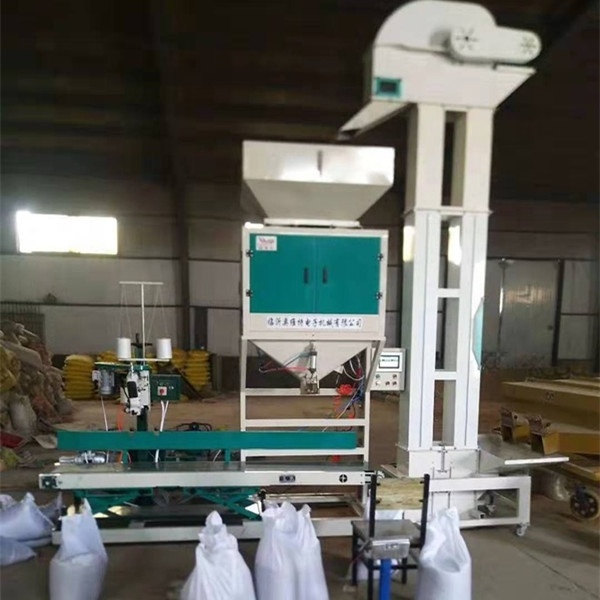 Parboiled rice packing machine with filling and bag sewing machine