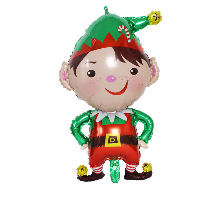 Christmas little boy Decoration Inflatable Santa Claus Shaped Kids Toys Christmas foil Balloon customized