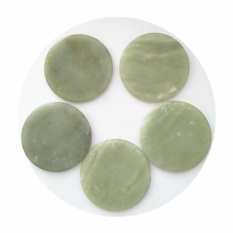 beautiful color natural material massage jade stone