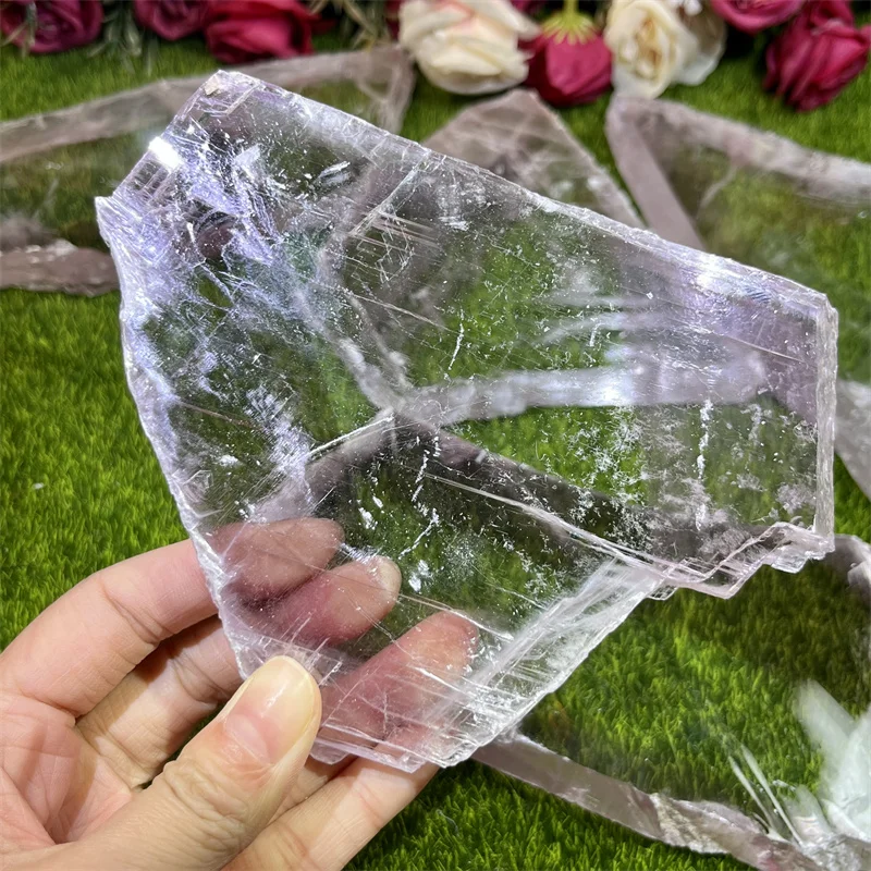 Rough natural clear selenite stone cheap selenite crystal slab rock stone for sale