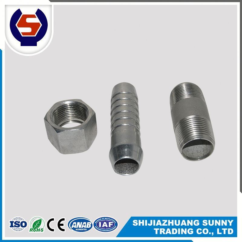 Custom Stainless Steel Brass Male Thread Hex Straight Connector Hose Nipple Pipe Fitting Connector