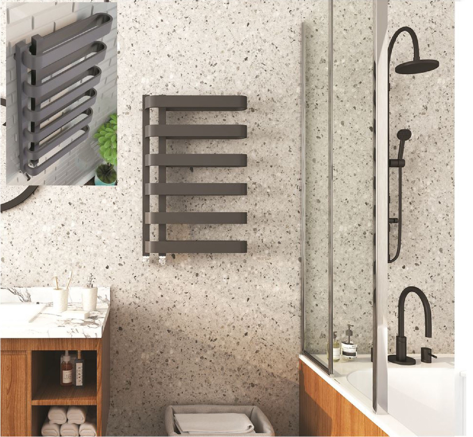 High quality OEM  designer radiators for sale heated bath towel rack wall mounted towel radiator