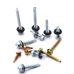 C1022 M4.2 M4.8 M5.5 M6.3 galvanized hex flange head patta self drilling roofing screw with rubber washer