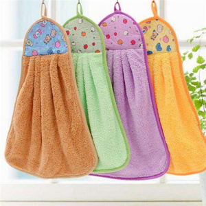 Lovely Hand Towels for Kids Strong Absorbent Soft kitchen Hanging Wipe Towels