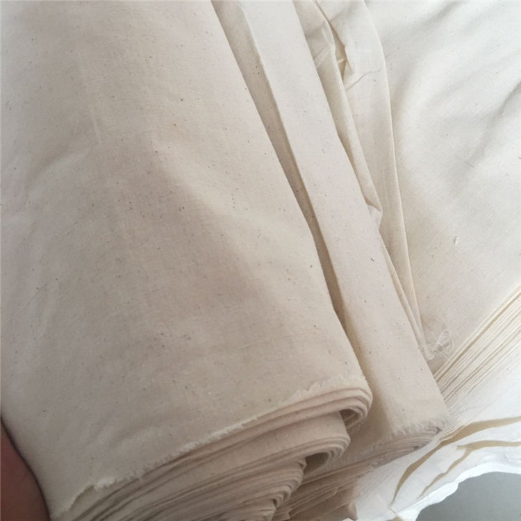 high quality unbleached 100 cotton plain calico grey fabric