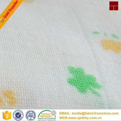 bamboo muslin fabric 100% cotton fabric double layer baby cloth